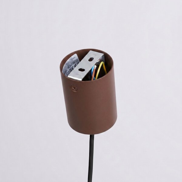 Pendelleuchte Stahl Braun Modern E27 Ø24,5 cm rund