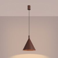Pendelleuchte Stahl Braun Modern E27 Ø24,5 cm rund