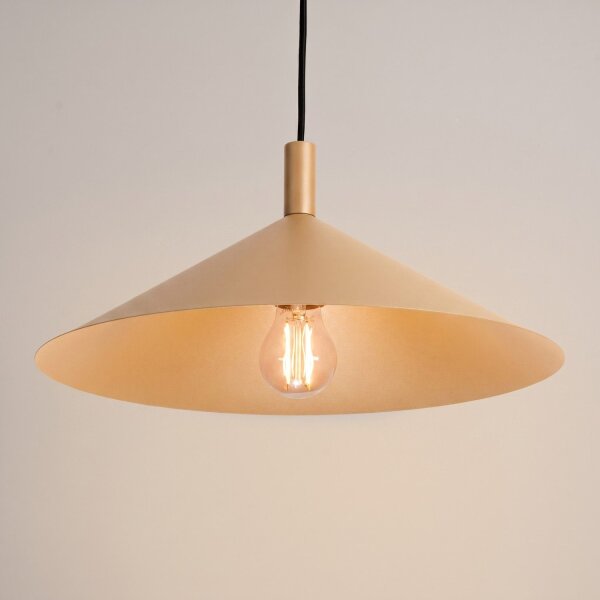 Pendelleuchte Stahl Gold Modern E27 Ø40 cm rund