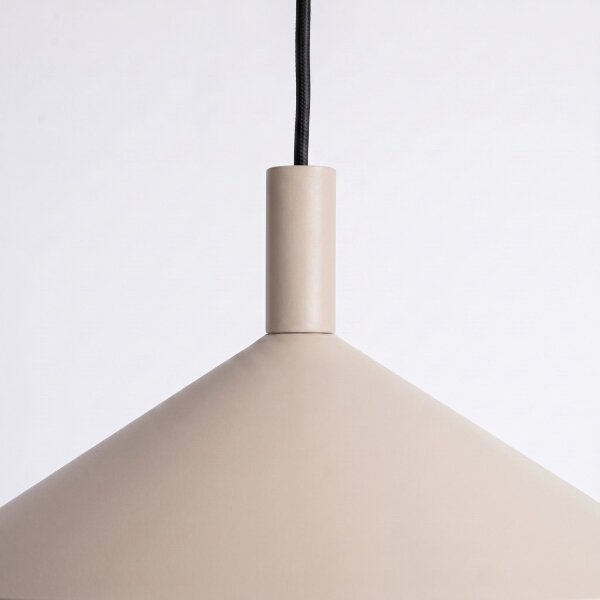 Pendelleuchte Stahl Taupe E27 Ø40 cm wohnlich rund
