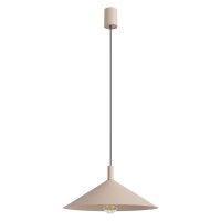 Pendelleuchte Stahl Taupe E27 Ø40 cm wohnlich rund