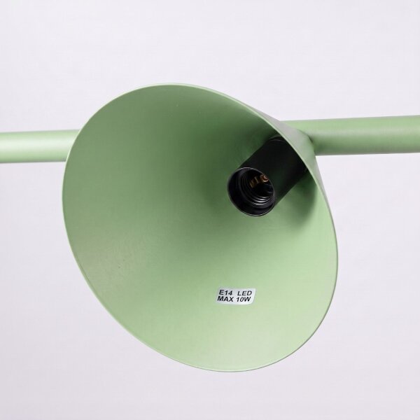Pendelleuchte Stahl Salbei 4-flammig E14 L:122 cm