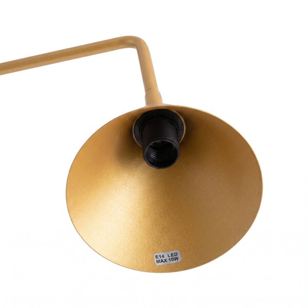 Tischlampe schwenkbar drehbar Stahl Gold E14 H:35cm