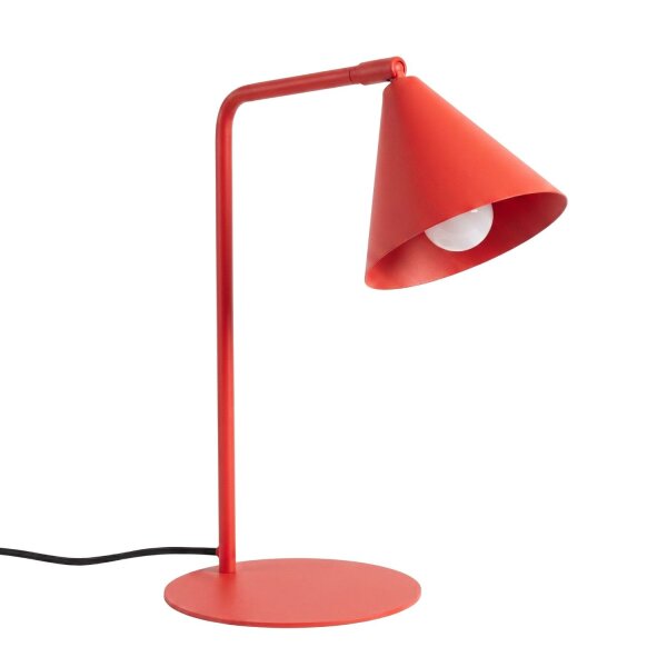 Tischlampe schwenkbar drehbar Stahl Rot E14 H:35cm