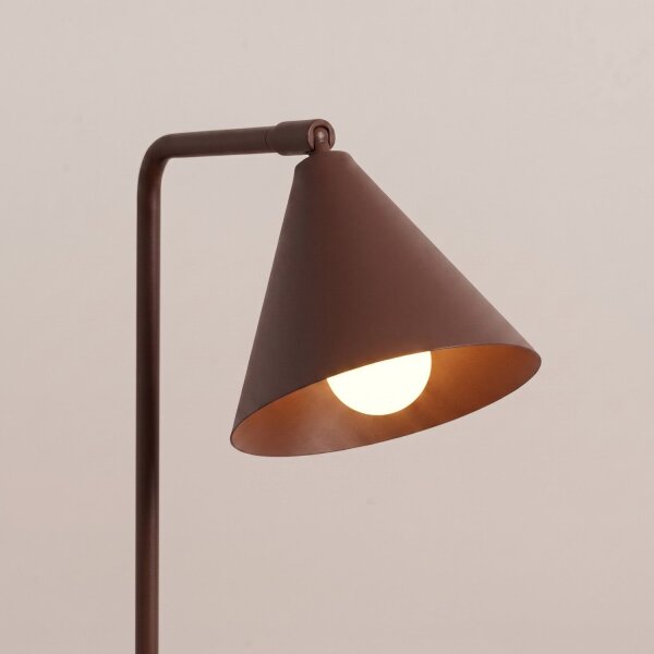 Tischlampe schwenkbar drehbar Stahl Braun E14 H:35cm