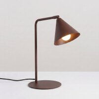 Tischlampe schwenkbar drehbar Stahl Braun E14 H:35cm