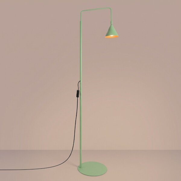Stehlampe schwenkbar drehbar Stahl Salbei E14 H:165cm