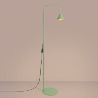 Stehlampe schwenkbar drehbar Stahl Salbei E14 H:165cm