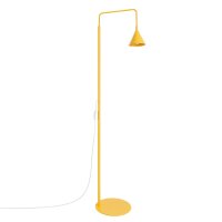 Stehlampe schwenkbar drehbar Stahl Gelb E14 H:165cm