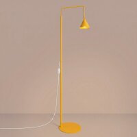 Stehlampe schwenkbar drehbar Stahl Gelb E14 H:165cm