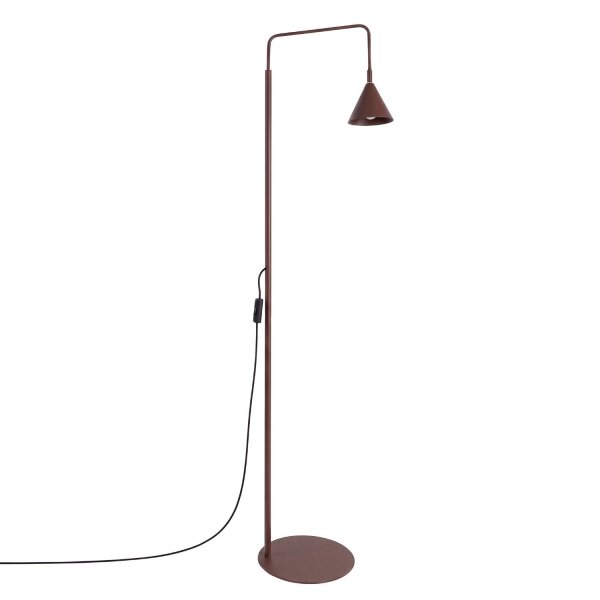Stehlampe schwenkbar drehbar Stahl Braun E14 H:165cm