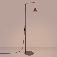 Stehlampe schwenkbar drehbar Stahl Braun E14 H:165cm