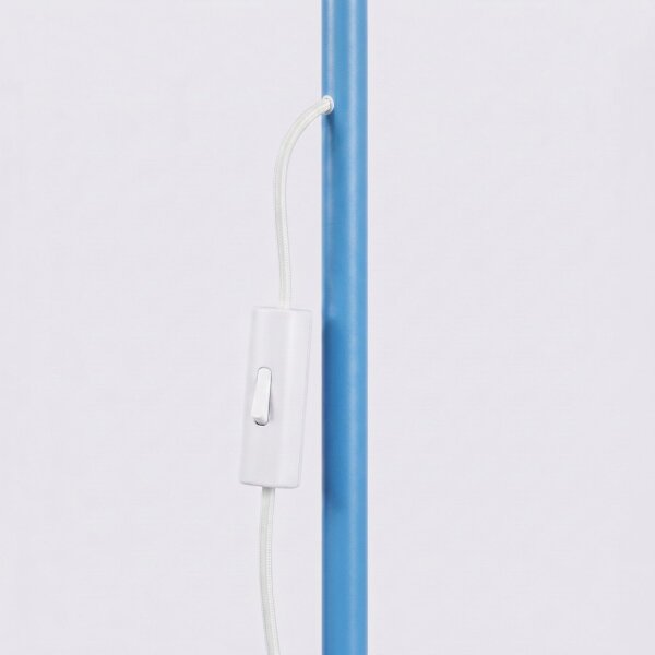 Stehlampe schwenkbar drehbar Stahl Hellblau E14 H:165cm