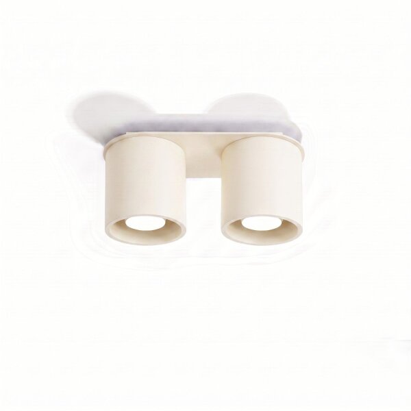 Deckenlampe Aluminium Beige 2-flammig GU10 L:26 cm