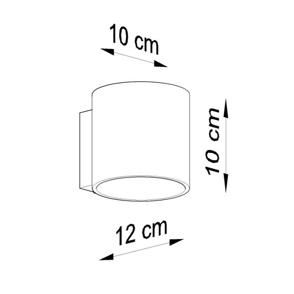 Wandlampe Up Down indirekt Aluminium Beige G9 10cm rund