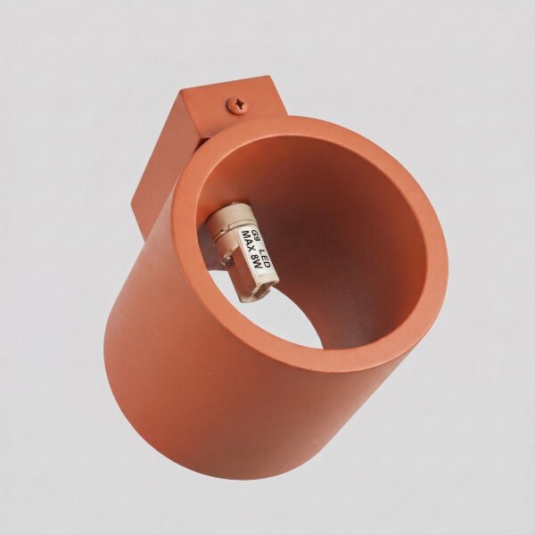 Wandlampe Up Down indirekt Aluminium Ockerrot G9 H:10cm