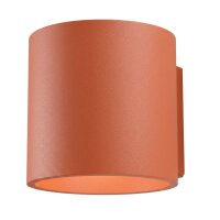 Wandlampe Up Down indirekt Aluminium Ockerrot G9 H:10cm