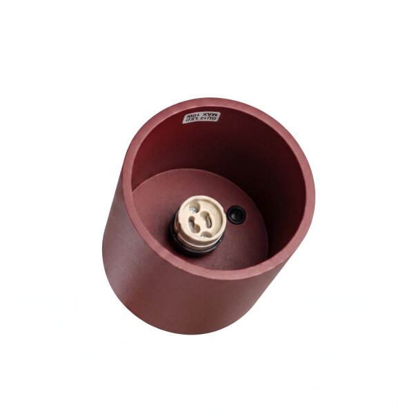 Deckenstrahler Aluminium Burgund GU10 L:10 cm rund