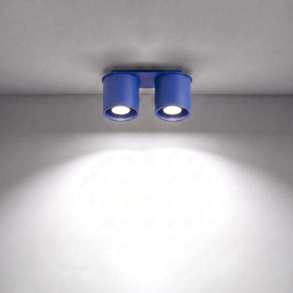 Deckenlampe Aluminium Ultramarin 2-flammig GU10 L:26cm