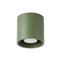 Deckenstrahler Aluminium Olivgr&uuml;n GU10 B:10cm rund