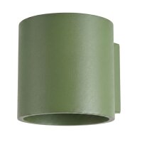 Wandlampe Up Down indirekt Aluminium Olivgr&uuml;n G9 H:10cm