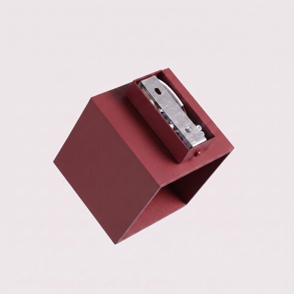 Wandlampe Up Down indirekt Aluminium Burgund G9 T:12cm