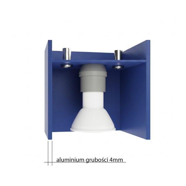 Deckenspot Aufputz Aluminium Ultramarin GU10 H:10cm