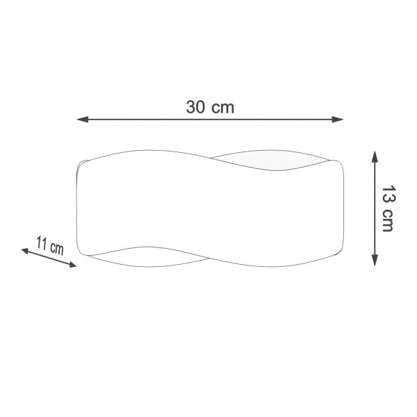 Wandlampe Up Down indirekt Stahl Burgund G9 L:30cm