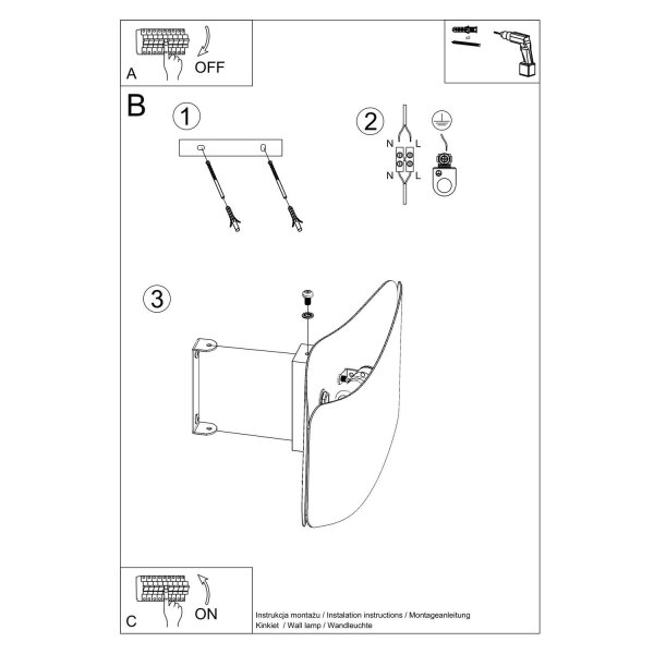 Wandlampe Up Down indirekt Stahl Ultramarin G9 L:30cm