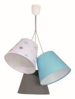 Lampe à suspendre SAMY Blanc Turquoise Gris...