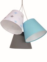 Lampe à suspendre SAMY Blanc Turquoise Gris...