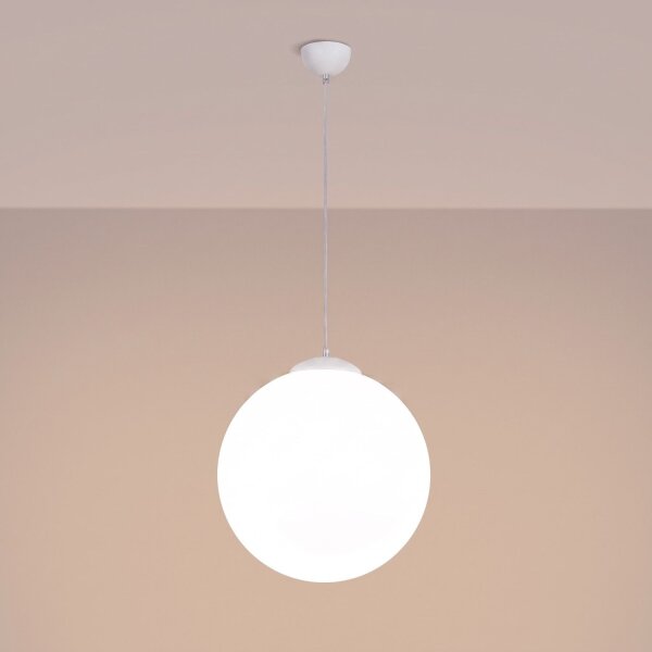 Hängelampe höhenverstellbar Glas Stahl E27 Ø40 cm