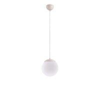 Hängelampe höhenverstellbar Glas Stahl Beige...