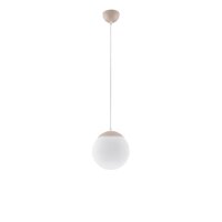 Hängelampe höhenverstellbar Glas Stahl Taupe...