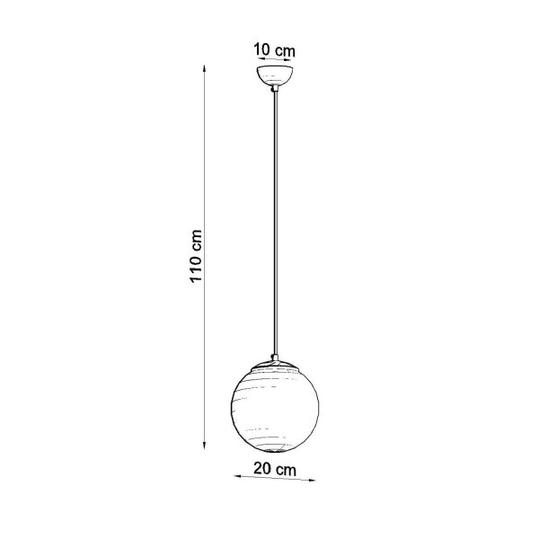 Hängelampe verstellbar Glas Stahl Olivgrün E27 Ø20cm