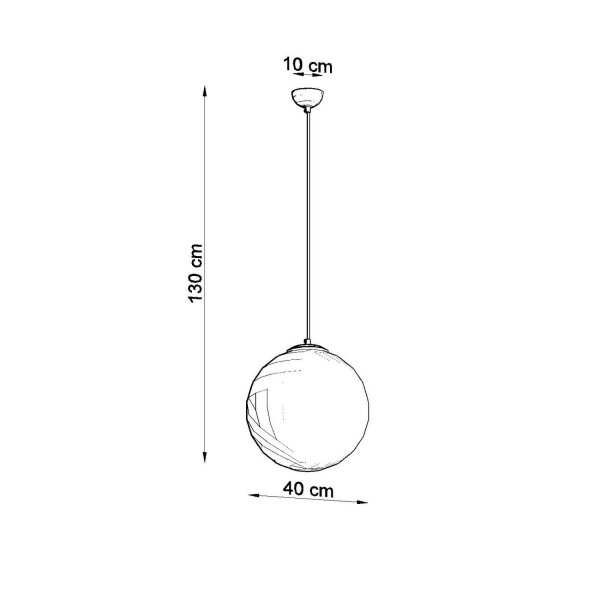 Hängelampe verstellbar Glas Stahl Olivgrün E27 Ø40cm