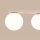 Deckenlampe blendarm Glas Stahl Beige G9 L:34,5 cm