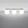 Deckenlampe blendarm Glas Stahl Taupe 3-flammig G9 50cm