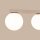 Deckenlampe blendarm Glas Stahl Taupe 4-flammig G9 88cm