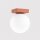 Deckenlampe Glas Stahl Ockerrot satiniert G9 L:12cm