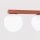 Deckenlampe blendarm Glas Stahl Ockerrot G9 L:50cm