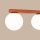 Deckenlampe blendarm Glas Stahl Ockerrot G9 L:120cm