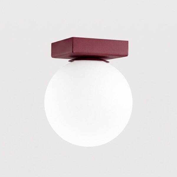 Deckenlampe Glas Stahl Burgund satiniert G9 B:12cm