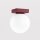 Deckenlampe Glas Stahl Burgund satiniert G9 B:12cm