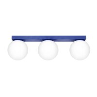 Deckenlampe Glas Stahl Ultramarin 3-flammig G9 L:50cm