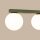 Deckenlampe Glas Stahl Olivgrün 2-flammig G9 L:34,5cm