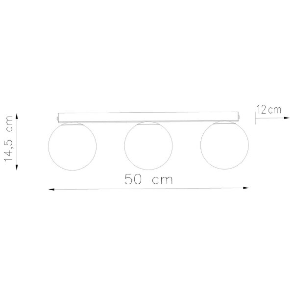 Deckenlampe blendarm Glas Stahl Olivgrün G9 L:50cm