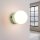 Wandlampe Schalter blendarm Glas Stahl Salbei G9 T:14cm