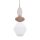 Pendelleuchte Glas Stahl Sandfarben E14 Ø15 cm Modern