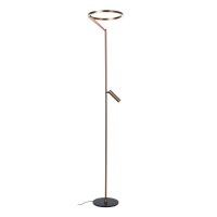 LED Stehleuchte schwenkbar Kaffeebraun CCT 2700-4000K